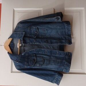 Loft crop jean jacket